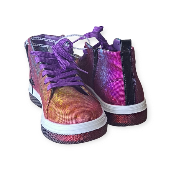Steve Madden Sneakers Multi-Colored  Mid-Top US Youth Sz 4/Womens Sz 6 NEW - Picture 3 of 9